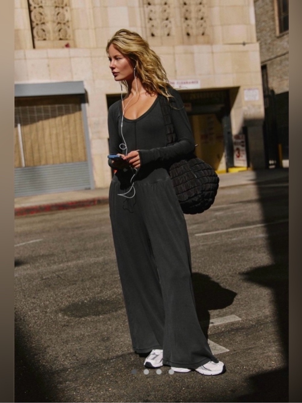 FP Movement Hot Shot Wide Leg Onesie Black